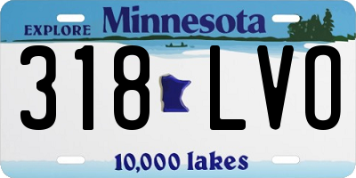 MN license plate 318LVO