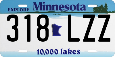 MN license plate 318LZZ