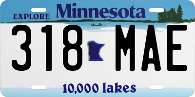 MN license plate 318MAE