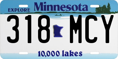 MN license plate 318MCY