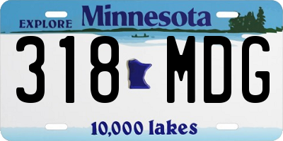 MN license plate 318MDG