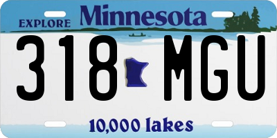 MN license plate 318MGU