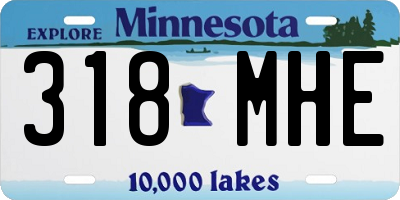 MN license plate 318MHE