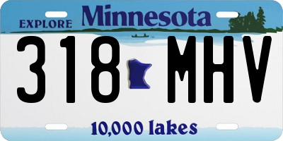 MN license plate 318MHV