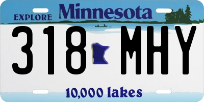 MN license plate 318MHY