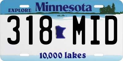 MN license plate 318MID