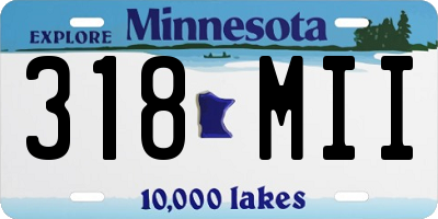 MN license plate 318MII