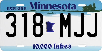 MN license plate 318MJJ