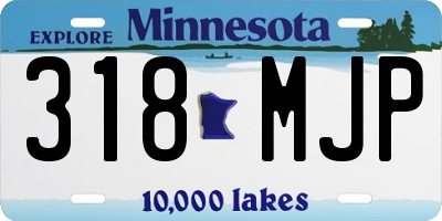 MN license plate 318MJP