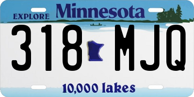 MN license plate 318MJQ