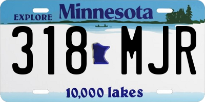 MN license plate 318MJR