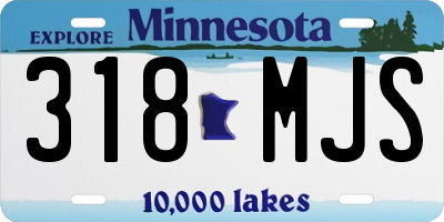 MN license plate 318MJS
