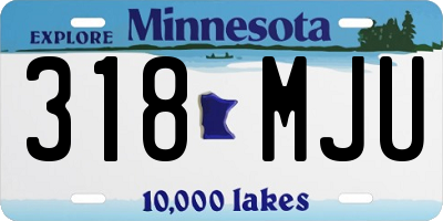 MN license plate 318MJU