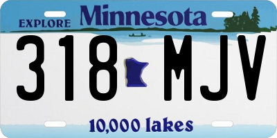 MN license plate 318MJV