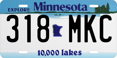 MN license plate 318MKC