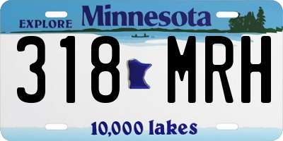 MN license plate 318MRH