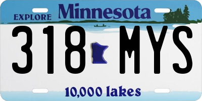 MN license plate 318MYS