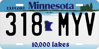 MN license plate 318MYV