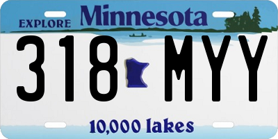 MN license plate 318MYY