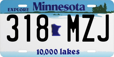 MN license plate 318MZJ