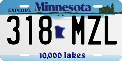 MN license plate 318MZL