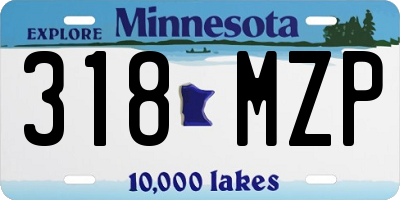 MN license plate 318MZP