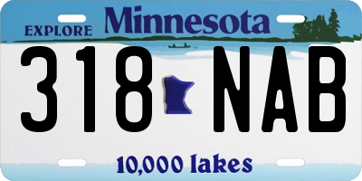 MN license plate 318NAB