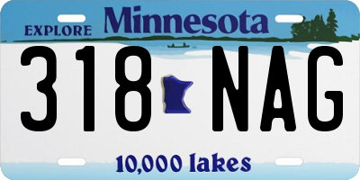 MN license plate 318NAG