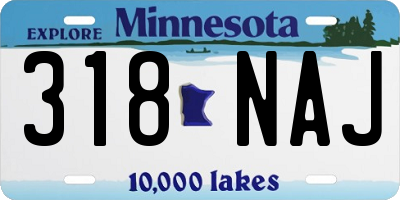 MN license plate 318NAJ
