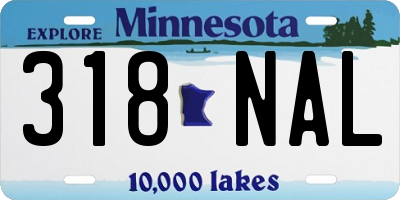 MN license plate 318NAL