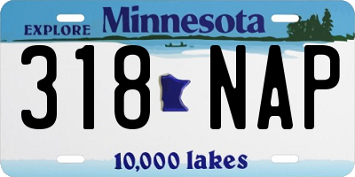 MN license plate 318NAP