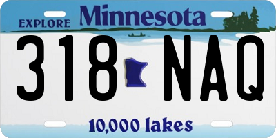 MN license plate 318NAQ