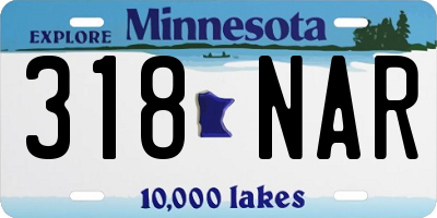 MN license plate 318NAR