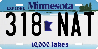 MN license plate 318NAT