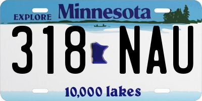 MN license plate 318NAU