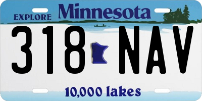 MN license plate 318NAV