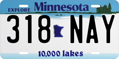 MN license plate 318NAY