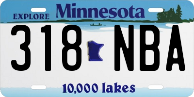 MN license plate 318NBA