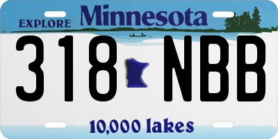 MN license plate 318NBB