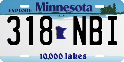 MN license plate 318NBI