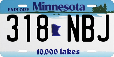 MN license plate 318NBJ