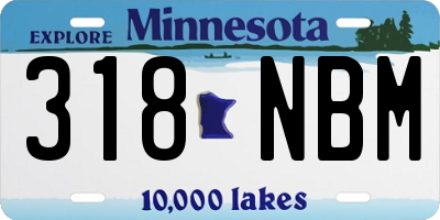 MN license plate 318NBM