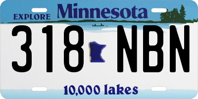 MN license plate 318NBN