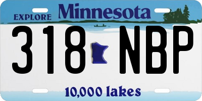 MN license plate 318NBP