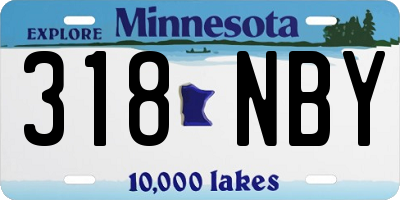 MN license plate 318NBY