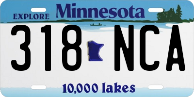 MN license plate 318NCA