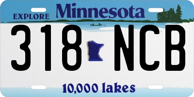 MN license plate 318NCB