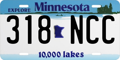 MN license plate 318NCC