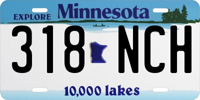 MN license plate 318NCH