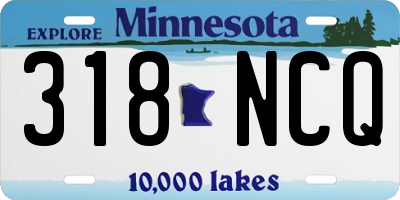 MN license plate 318NCQ